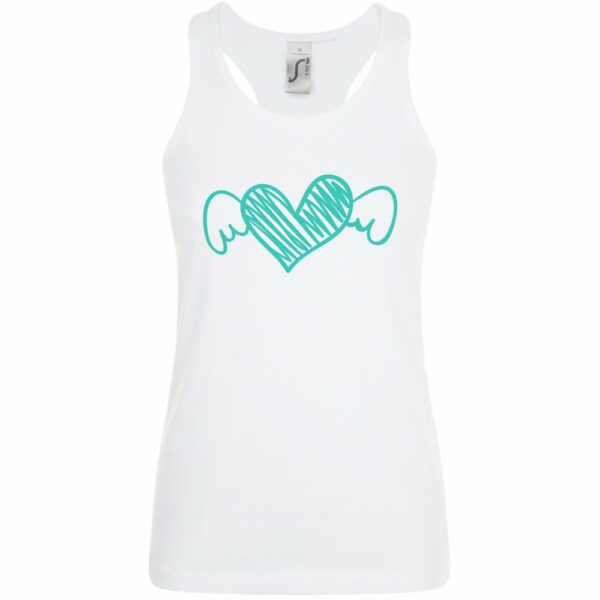 T-shirt smanicata Cuore